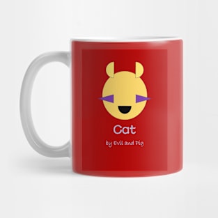 Geometric simple design Happy Cat Mug